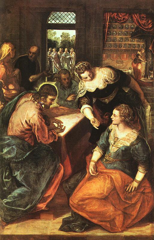 Jacopo Robusti Tintoretto Christ in the House of Martha and Mary China oil painting art